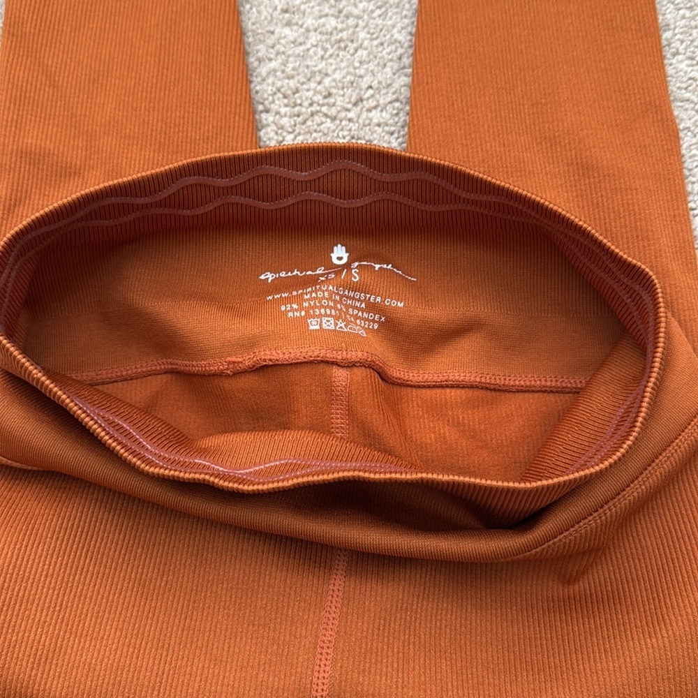 Spiritual Gangster Orange Leggings - Picture 8 of 10